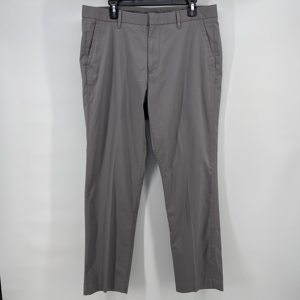Bonobos Friday Chino Slim Fit Grey Cotton Stretch Pants Mens 35x30